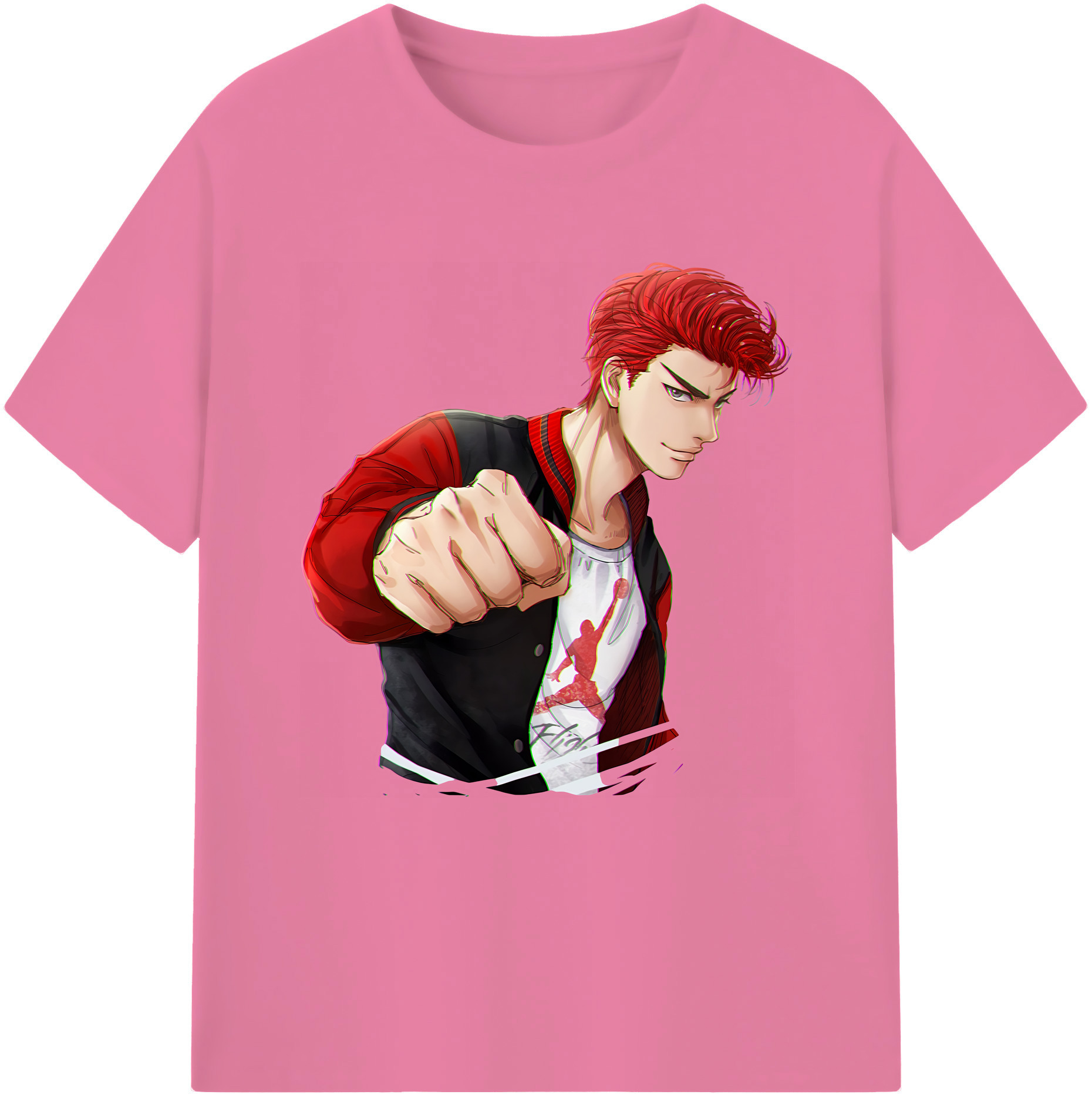 SLAM DUNK／スラムダンク 綿100％半袖Tシャツ（フロントプリント）